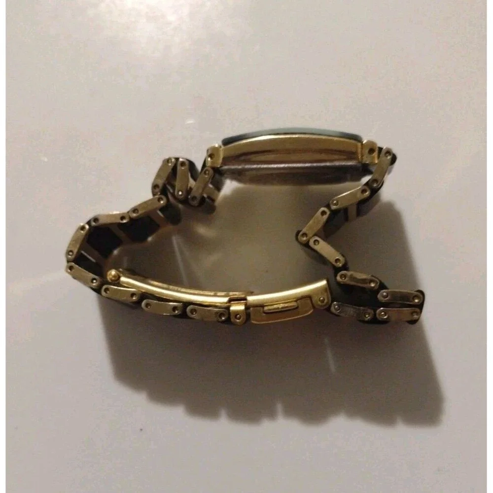 Rado Jubile 18mm Black Gold Womens Quartz Diamond Wristwatch Ceramic Bracelet